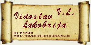 Vidoslav Lakobrija vizit kartica